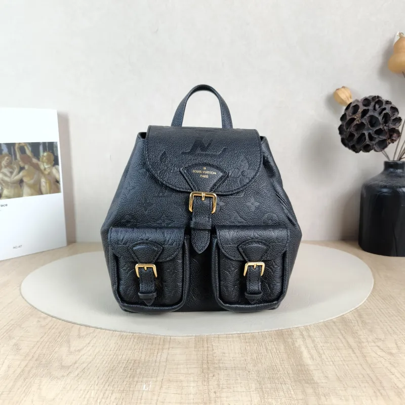 Louis Vuitton Backpack Backup Backpack Black Calfskin One Size20 × 14 × 22 cm