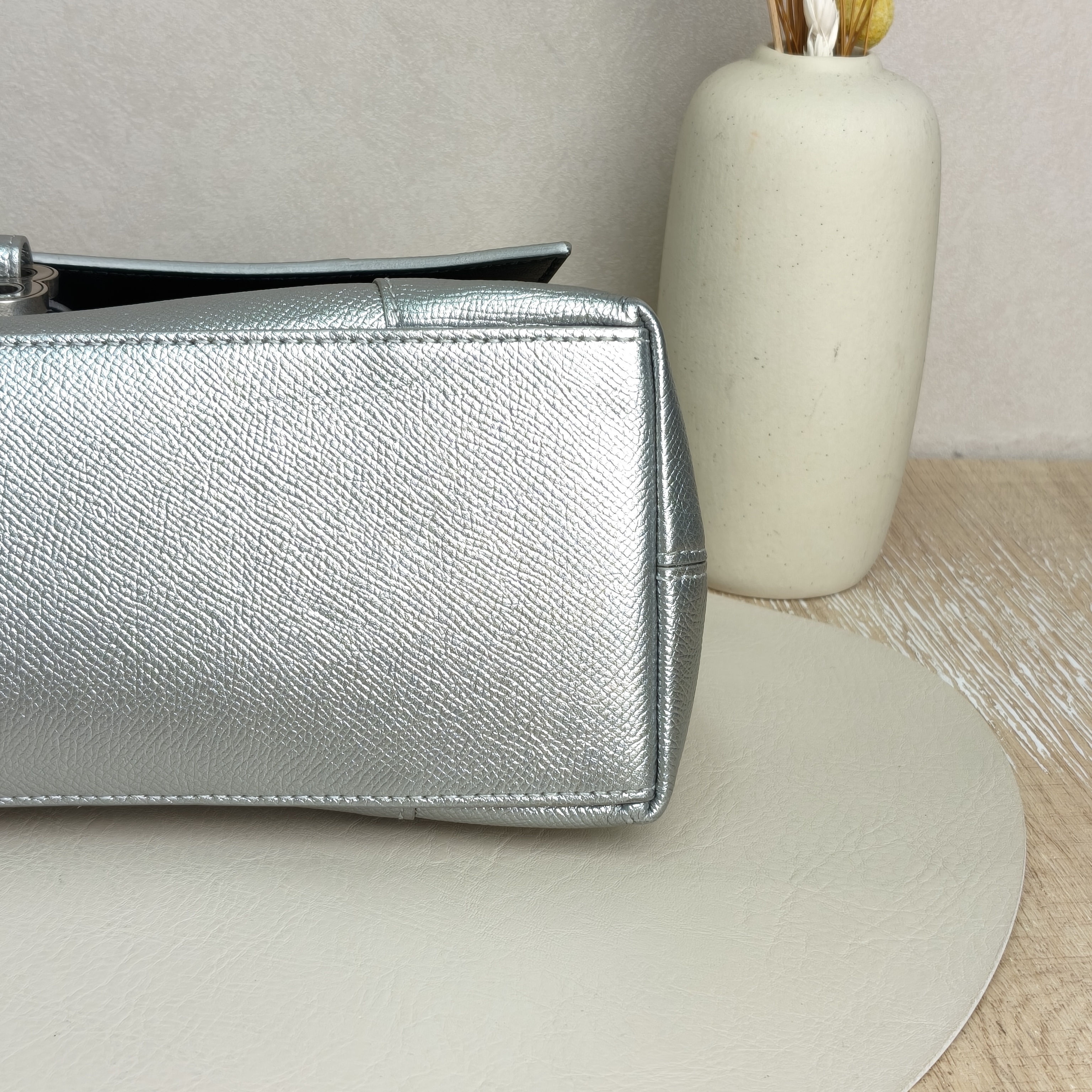 BALENCIAGA downtown Small Silver Calfskin · Shoulder Strap · 30 × 10 × 17 cm — cover view 7 of 11