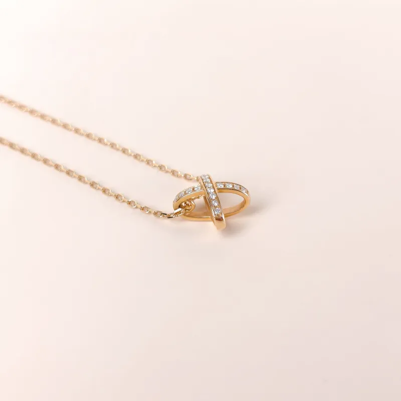 CHAUMET Necklace Jeux de Liens · Collection · Necklace Rose Gold Diamond18KR ose Gold One Size 42cm — cover view 6 of 7