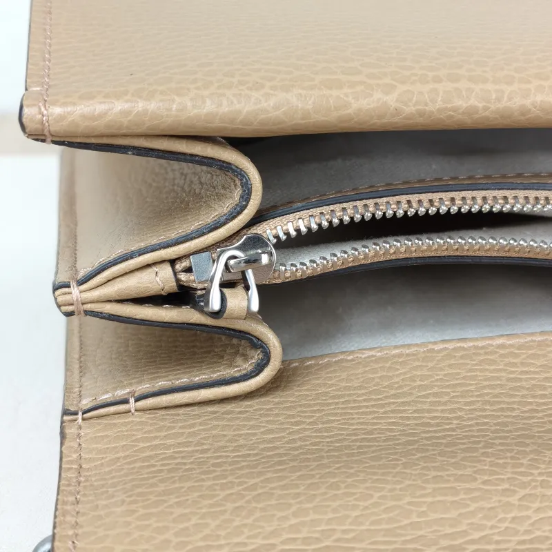 GUCCI Top Handle Bag Dionysus Edition Brown Calfskin Medium 28 × 9 × 17 cm — detail view 8 of 15
