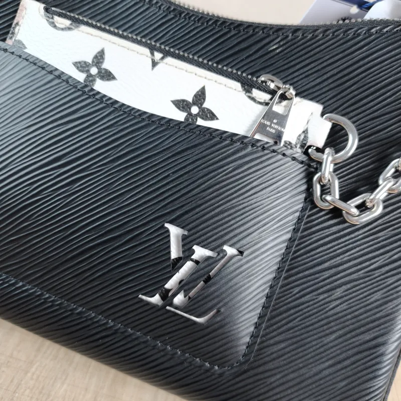 Louis Vuitton Crossbody Bag MARELLE Black Epi Embossed Calfskin Small 25 × 8 × 15 cm — detail view 6 of 10