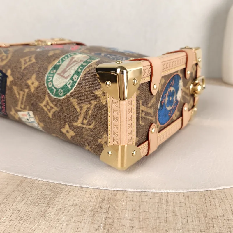 Louis Vuitton Crossbody Bag Side Trunk Box Edition Brown PVC Medium 23.5 × 8.5 × 16 cm — detail view 11 of 11