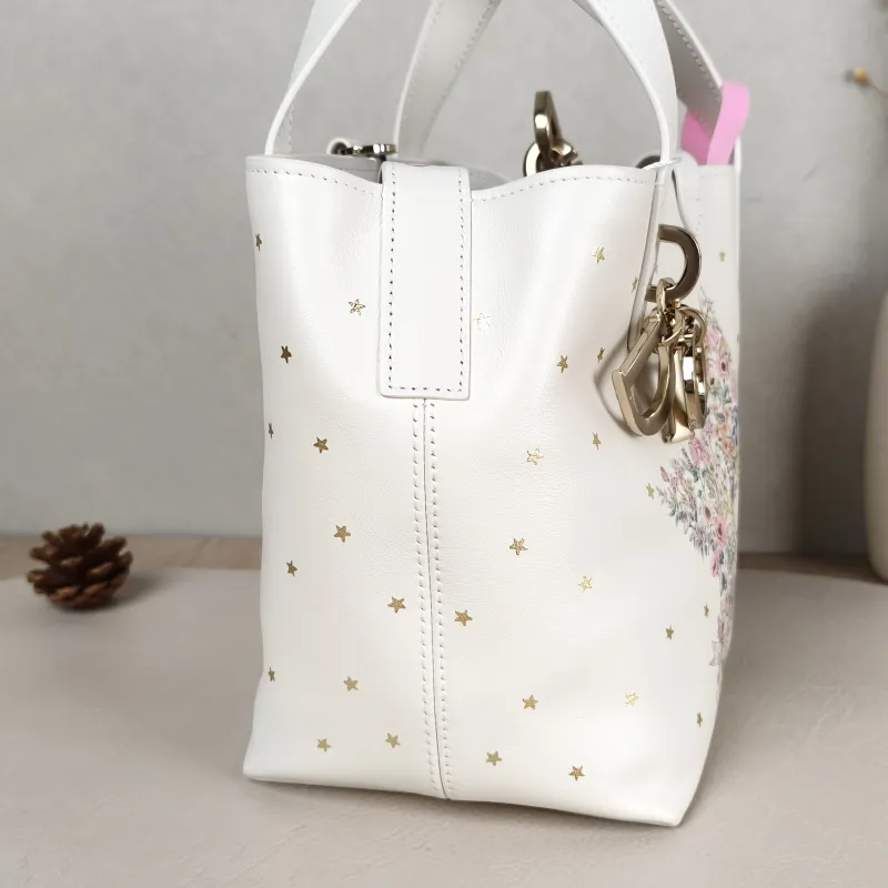 DIOR Top Handle Bag TOUJOURS Edition White Calfskin Small 18.5 × 12 × 18.5 cm — detail view 2 of 13