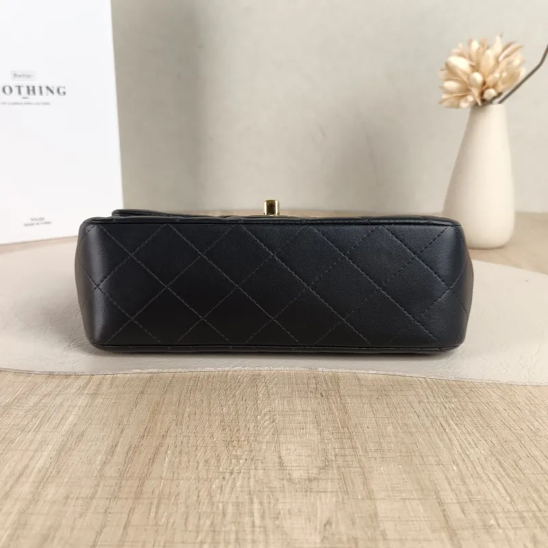 Chanel Crossbody Bag cf mini Black Lambskin mini20 × 6 × 12 cm Conditioned — cover view 4 of 5