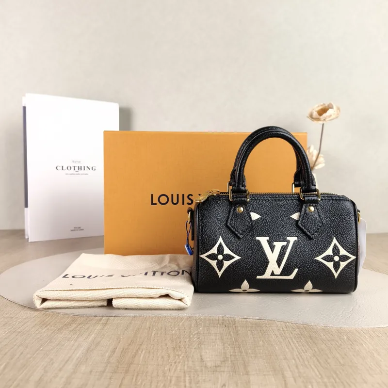 Louis Vuitton Crossbody Bag Speedy Nano Black · White Empreinte Embossed Calfskin nano 16 × 7.5 × 10 cm — cover view 6 of 6