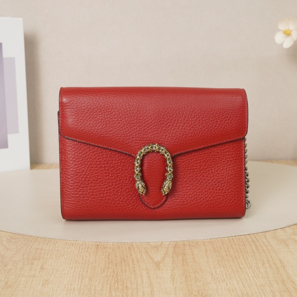 GUCCI Dionysus woc Red Calfskin · Shoulder Strap · 20 × 5 × 15.5 cm