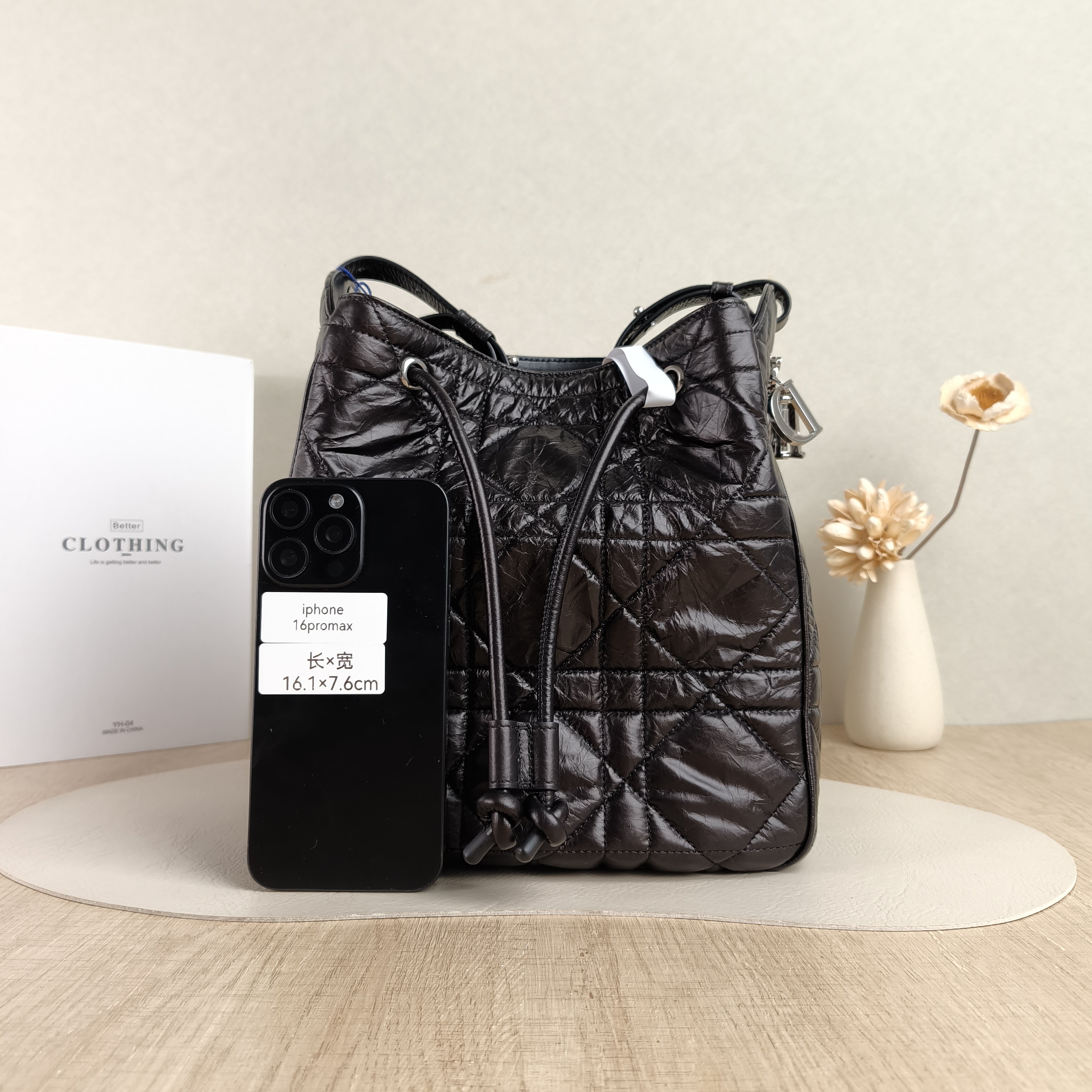 DIOR Crossbody Bag D-Motion Bucket Bag Calfskin Medium23 × 13 × 24 cm — cover view 2 of 5