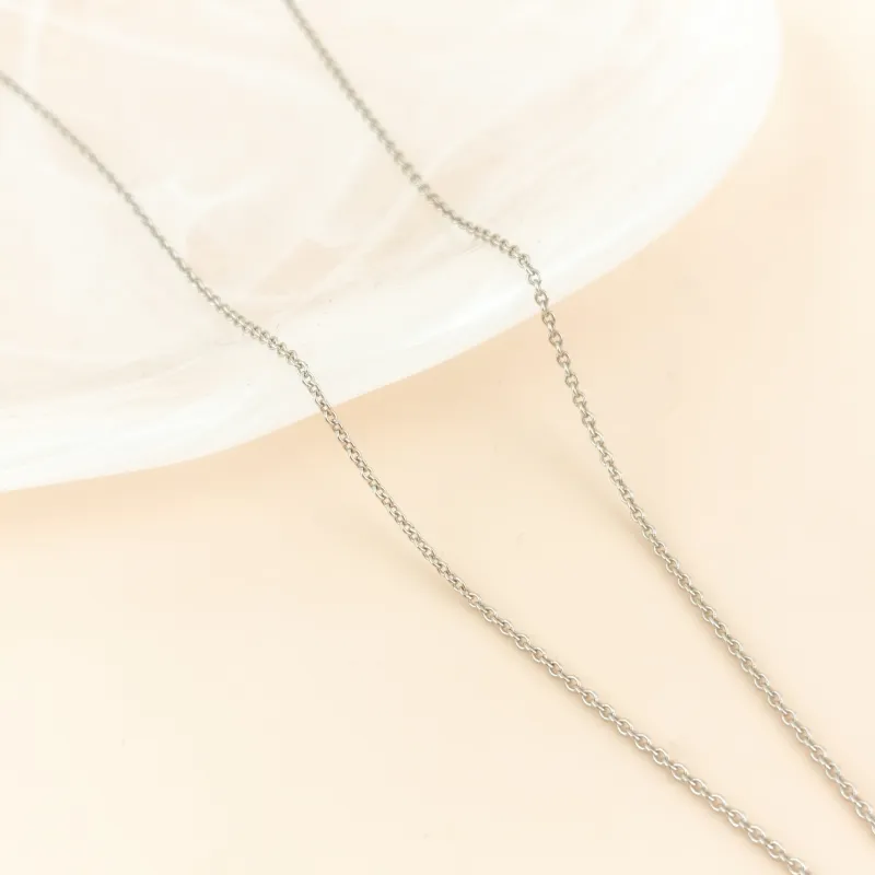 Tiffany&Co. Necklace Atlas White Gold Diamond18KW hite Gold One Size 45cm โ cover view 3 of 8
