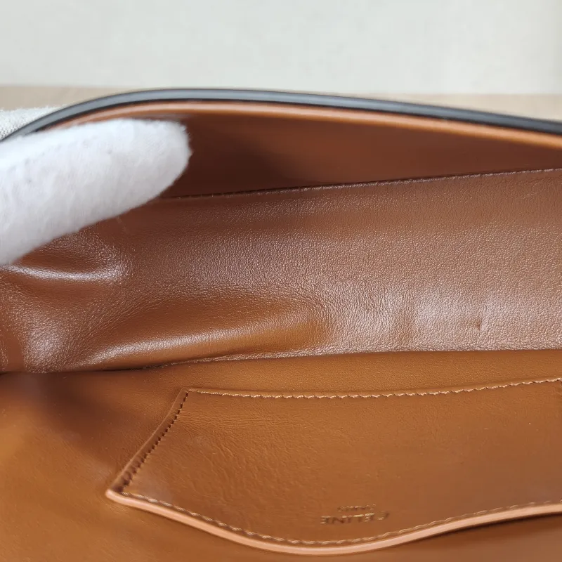CELINE Crossbody Bag TABOU Brown Calfskin Mini 18 × 5 × 8 cm — detail view 5 of 11