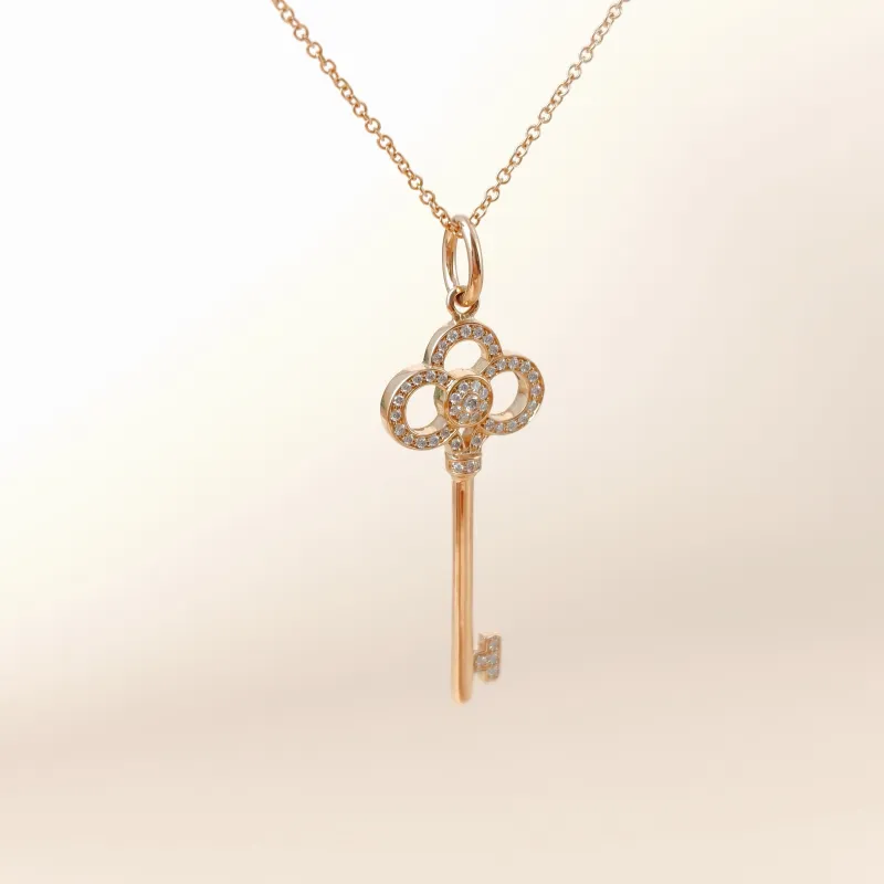 Tiffany&Co. Necklace Keys Collection Necklace Pendant Rose Gold Diamond18KR ose Gold One Size 40cm — cover view 7 of 11
