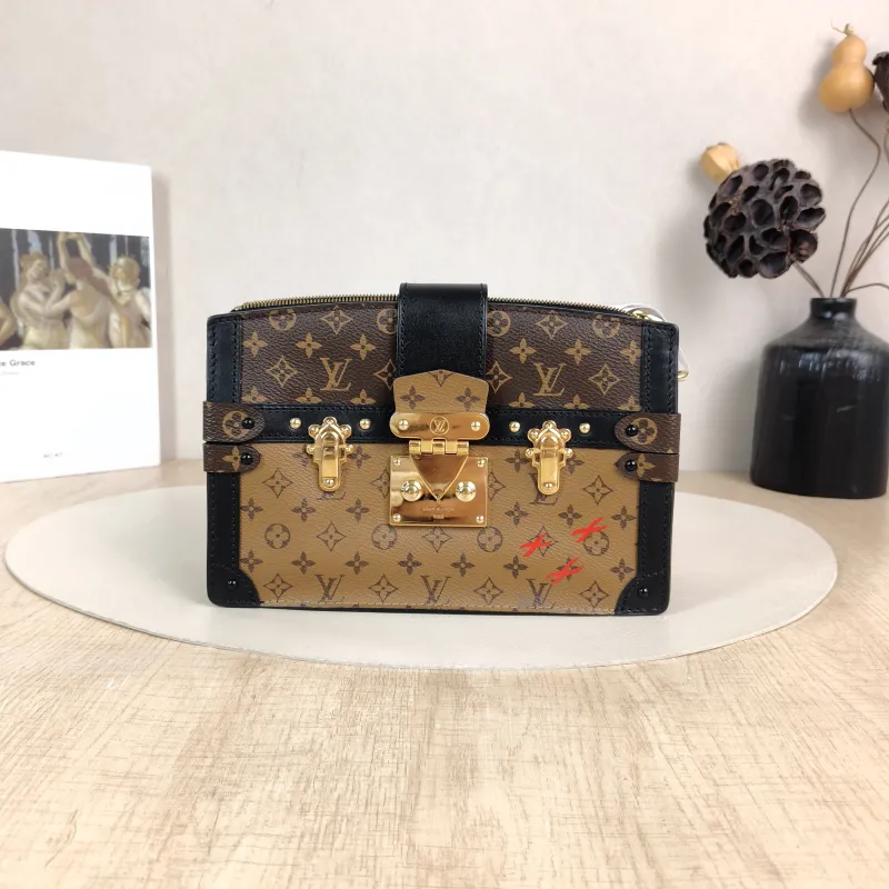 Louis Vuitton Crossbody Bag Trunk Clutch Box Monogram PVC Mini 20 × 5.5 × 12 cm