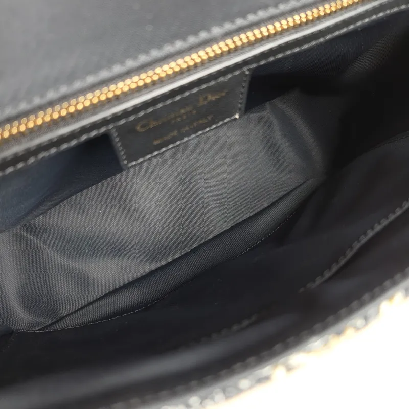 DIOR Crossbody Bag Magica Messenger Messenger Bag Black Canvas · Calfskin Small 21 × 8 × 17 cm — detail view 4 of 11