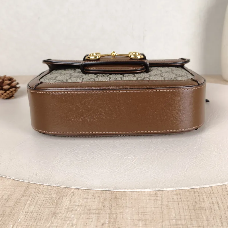 GUCCI Crossbody Bag Horsebit 1955 Horsebit Small Monogram PVC Small 20.5 × 5 × 14.5 cm — cover view 3 of 5