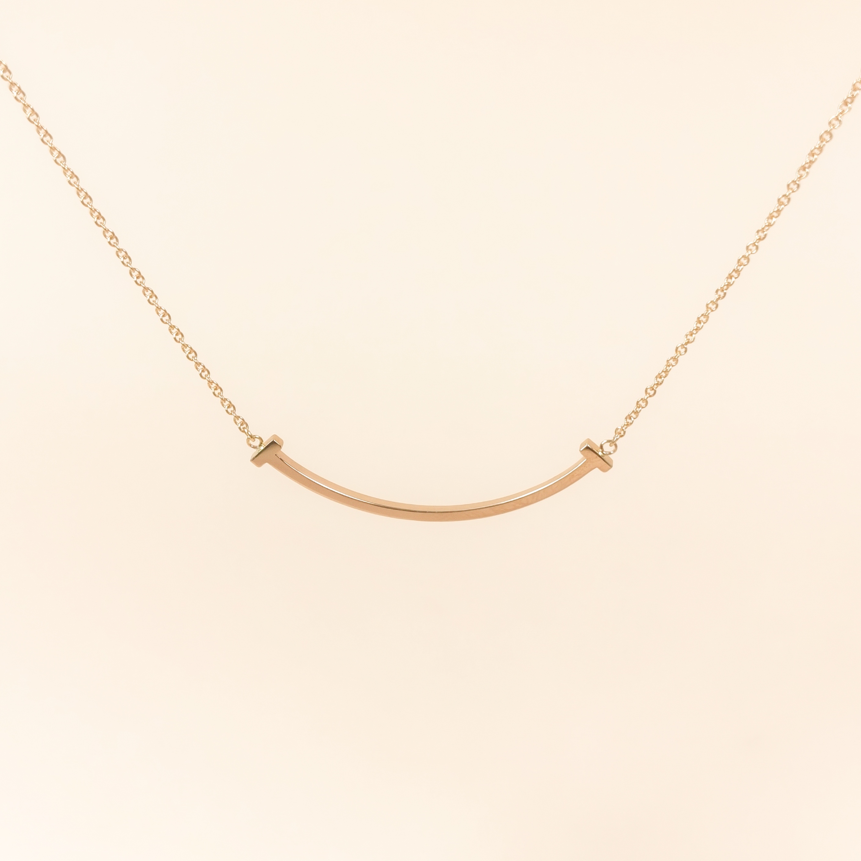 Tiffany&Co. Necklace T Collection Small Smile Necklace Gold18k Small45cm