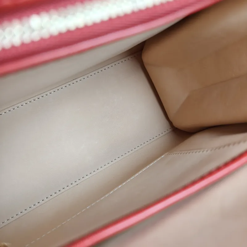 DELVAUX Crossbody Bag Tempete Top Handle Bag Red Calfskin Medium 27.5 × 9 × 23 cm — detail view 13 of 13