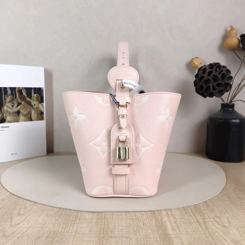 Louis Vuitton Top Handle Bag ALL IN BB · White Empreinte Embossed Calfskin BB16 × 12 × 18 cm