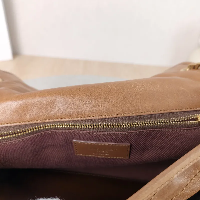 SAINT LAURENT Crossbody Bag Niki Caramel Medium 28 × 8.5 × 20 cm — detail view 12 of 14