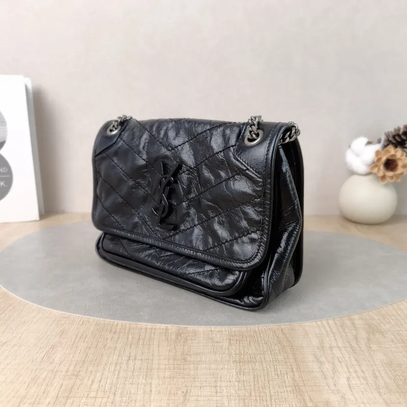 SAINT LAURENT Crossbody Bag Niki D Waxed Leather Calfskin Small21 × 7.5 × 16 cm — cover view 5 of 5