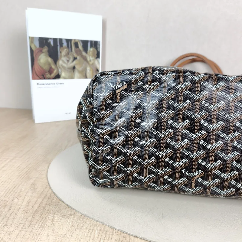 GOYARD Shoulder Bag SAINT LOUIS Shopping Tote Brown ine Canvas Small 34 × 15 × 28 cm — detail view 10 of 12