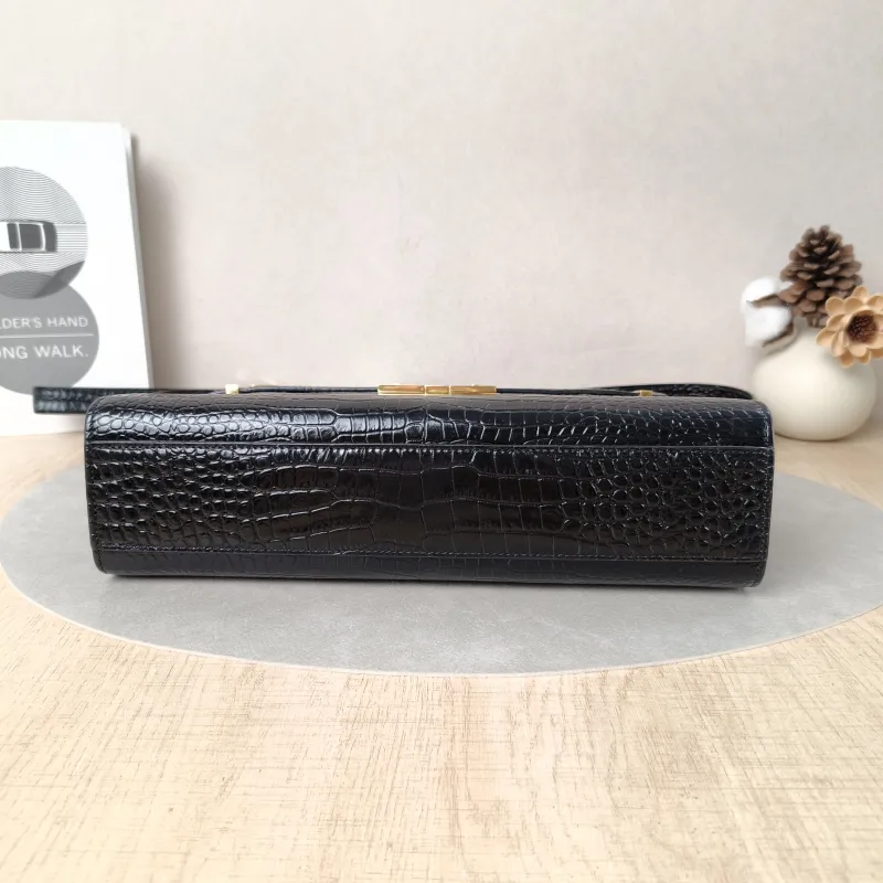 SAINT LAURENT Shoulder Bag MANHATTAN Black Calfskin Medium29 × 7.5 × 20 cm — cover view 5 of 6