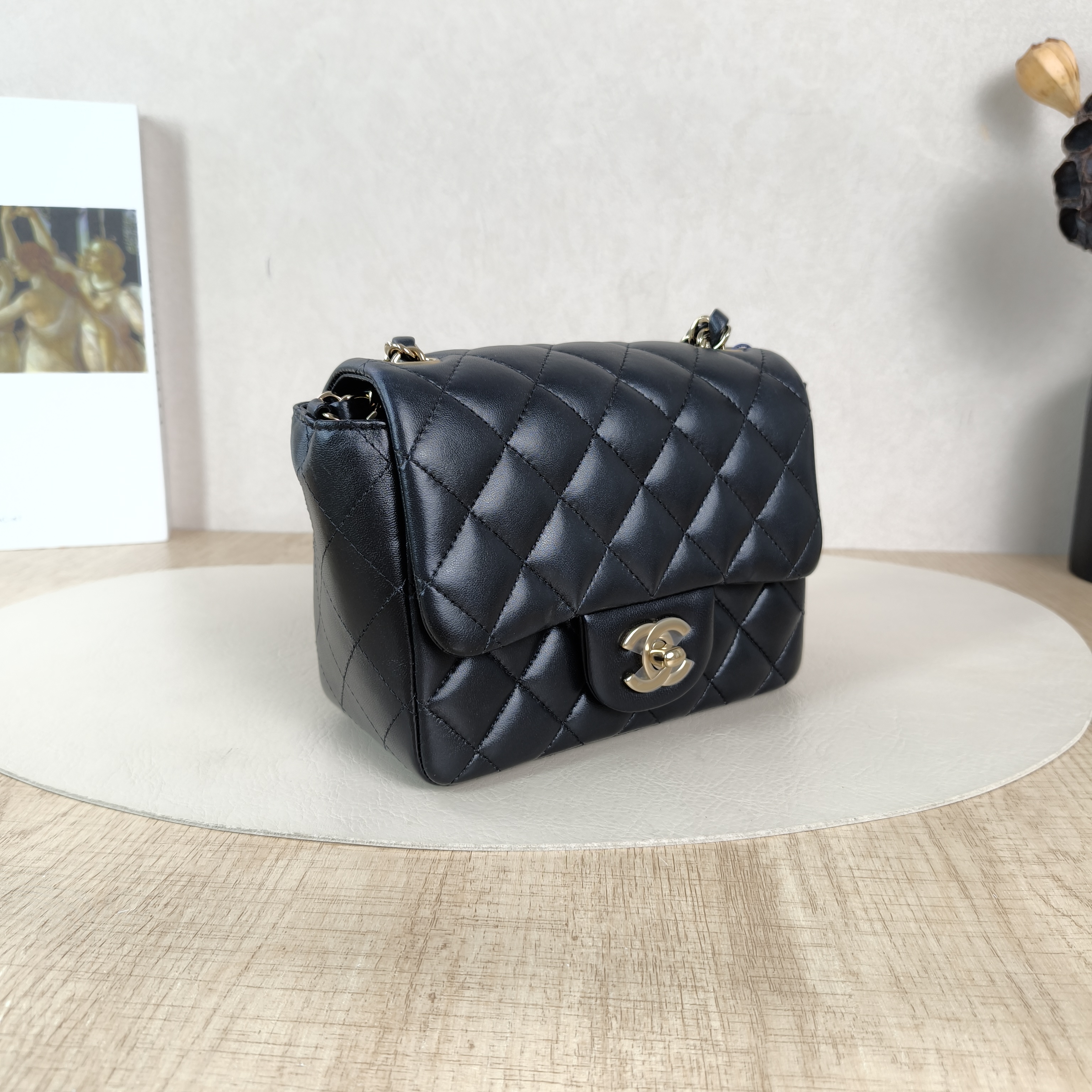 Chanel Crossbody Bag Classic Flap Mini CF Mini Black SL ambskinmini17 × 8 × 13.5 cm — cover view 5 of 5