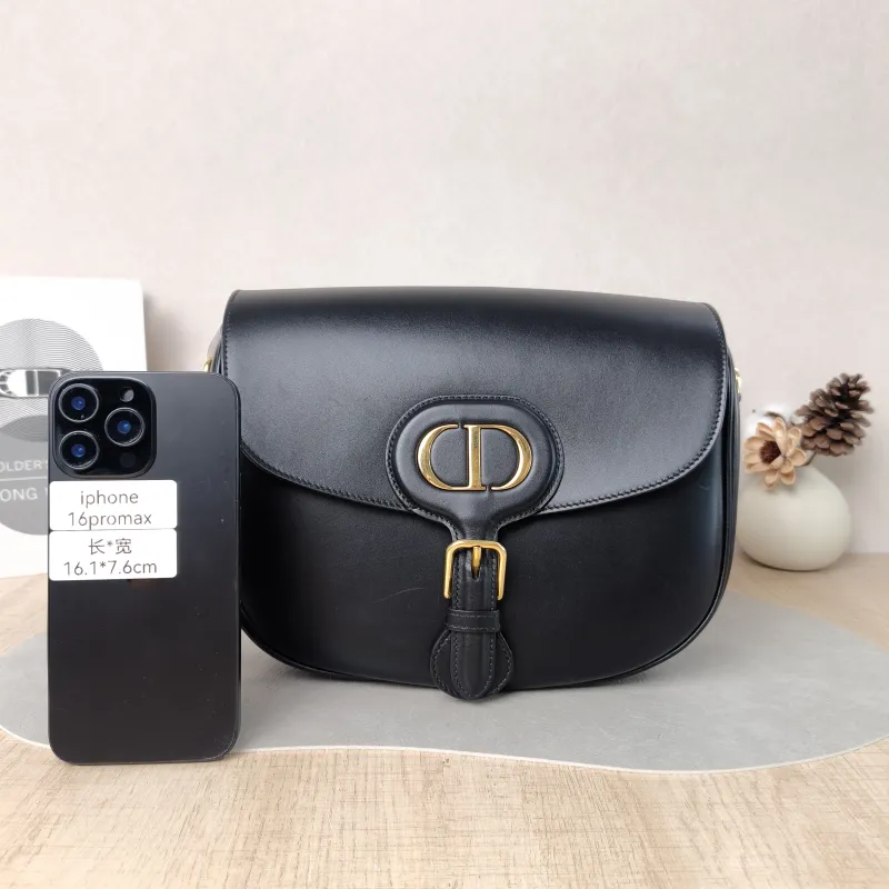 DIOR Crossbody Bag Bobby Black Calfskin Large 27 × 8 × 19.5 cm — cover view 5 of 5