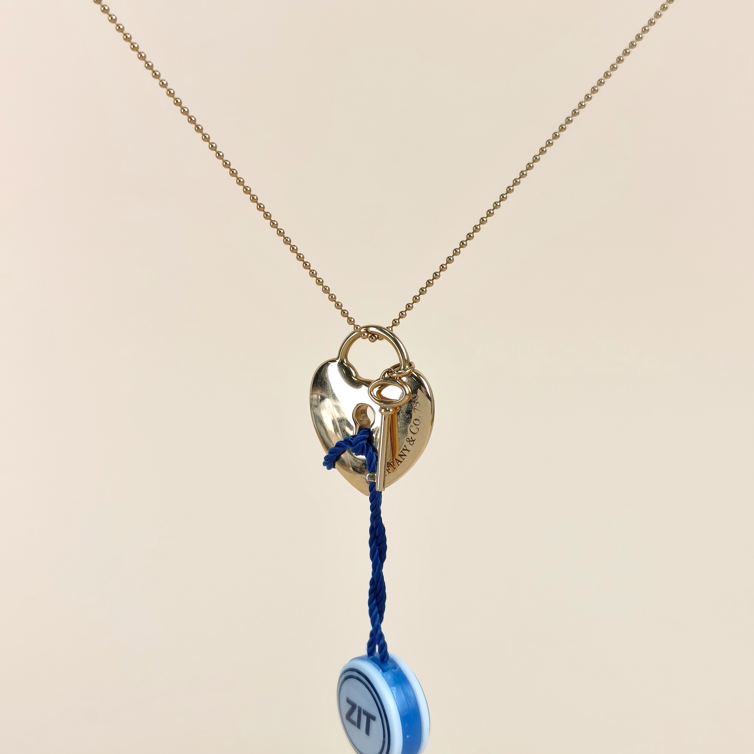 Tiffany&Co. Necklace Hearts Lock&Key Necklace Gold18k One Size41cm