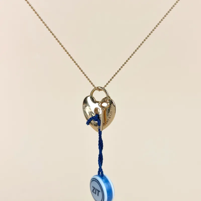 Tiffany&Co. Necklace Hearts Lock&Key Necklace Gold18k One Size41cm