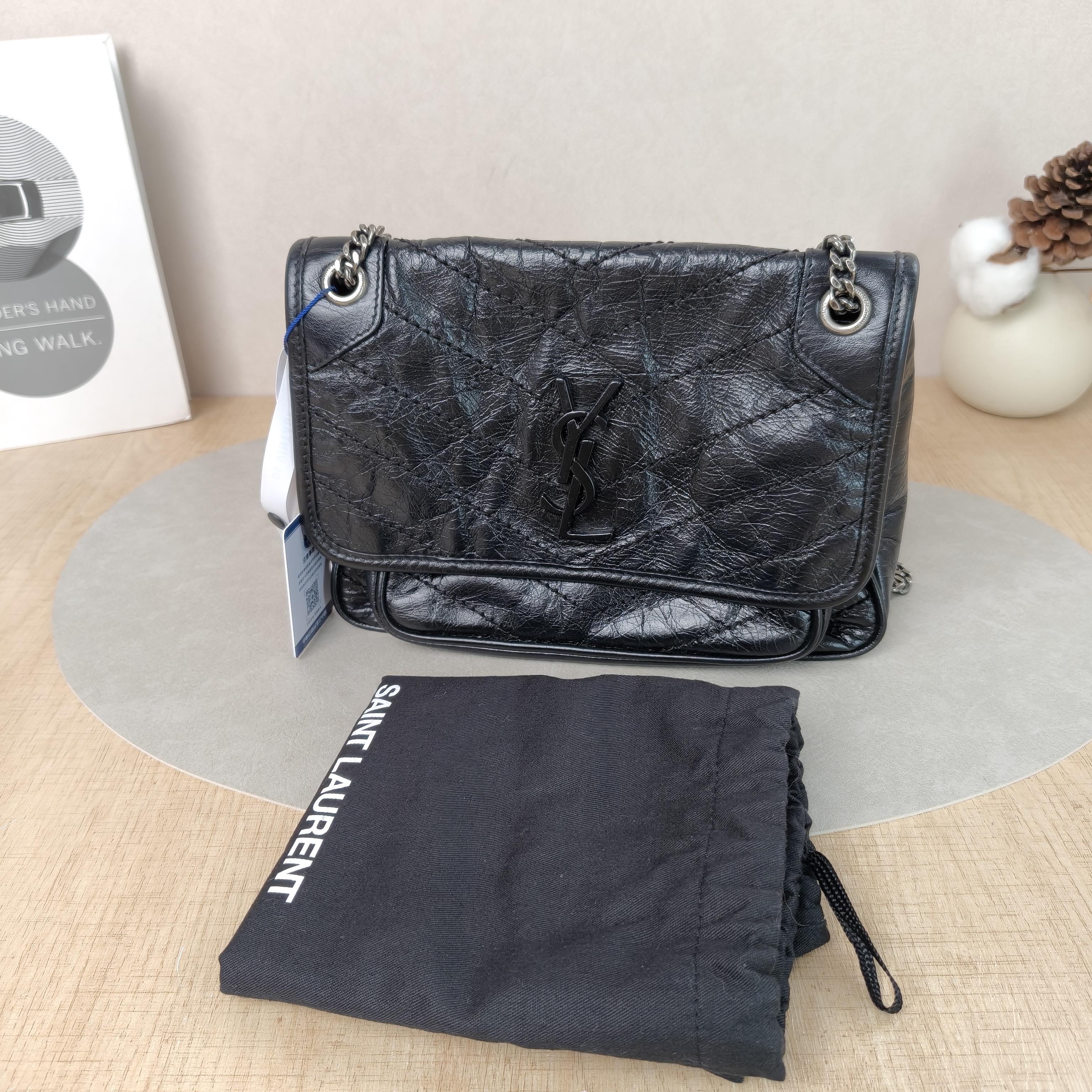 SAINT LAURENT Crossbody Bag Niki D Waxed Leather Calfskin Small21 × 7.5 × 16 cm — cover view 6 of 6