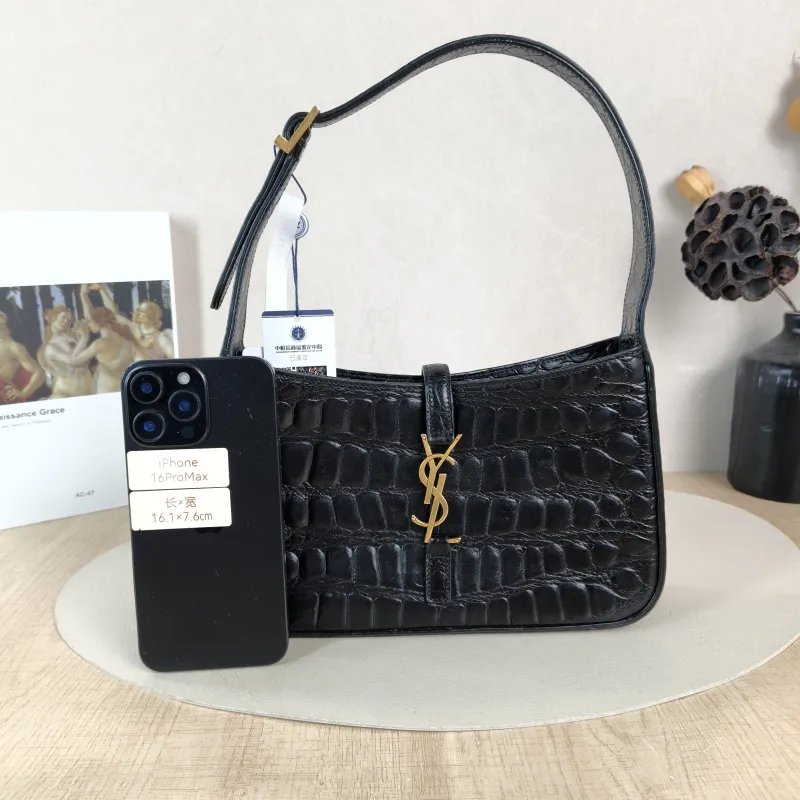 SAINT LAURENT Shoulder Bag LE 5 À 7 Black Calfskin Small 23 × 6.5 × 16 cm — cover view 5 of 5