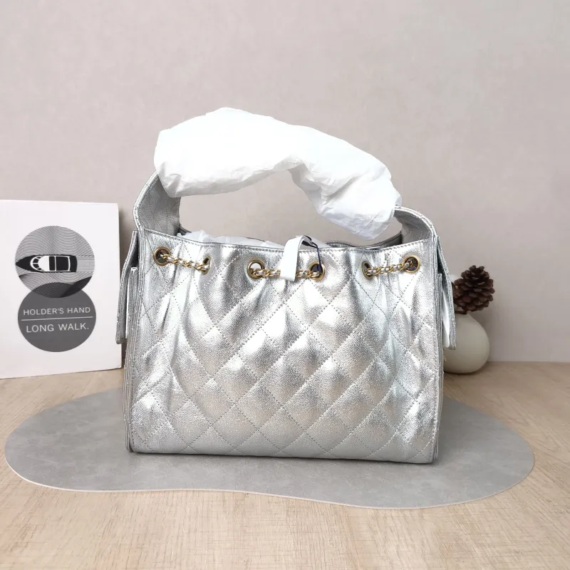 Chanel Shoulder Bag 25Bag Silver Grained Calfskin Small 26 × 14 × 30 cm — cover view 2 of 6