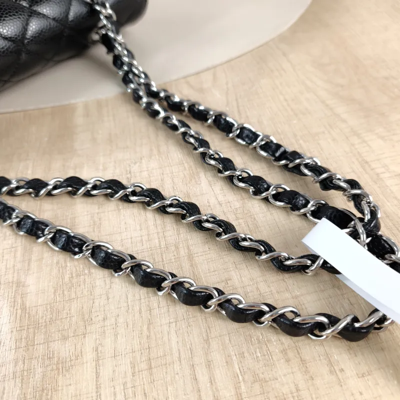 Chanel Crossbody Bag Classic Flap CF Black Grained Calfskin Small 23 × 6 × 14.5 cm Conditioned — detail view 6 of 13