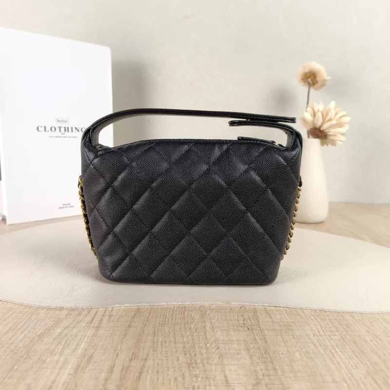 Chanel Crossbody Bag Gold-Tone Hardware Crossbody Bag Black Calfskin One Size21.5 × 7.5 × 19 cm — cover view 5 of 5