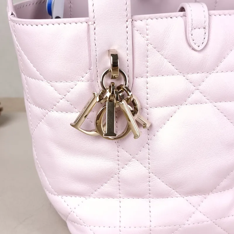 DIOR Top Handle Bag TOUJOURS Edition Pink Calfskin Mini 13 × 12 × 15 cm — detail view 2 of 12