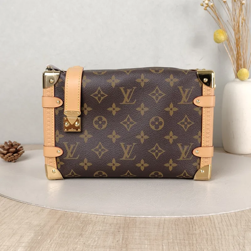 Louis Vuitton Crossbody Bag Side Trunk Box Monogram PVC Medium 23.5 × 8.5 × 16 cm