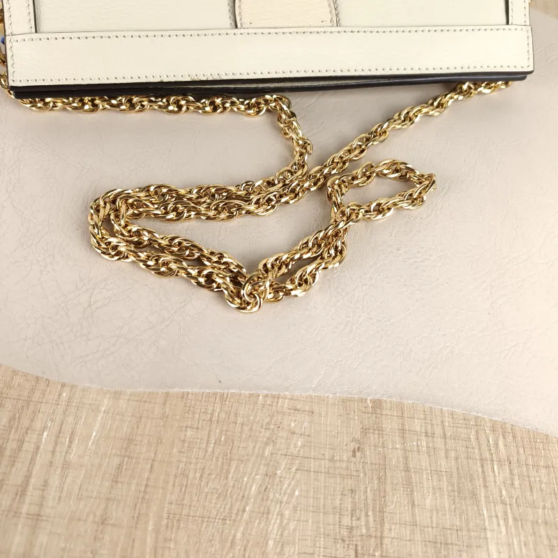 GUCCI Crossbody Bag Ophidia White Calfskin 26 × 8 × 17 cm — detail view 2 of 10