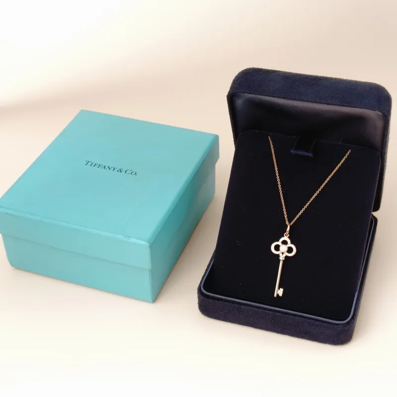 Tiffany&Co. Necklace Keys Collection Necklace Pendant Rose Gold Diamond18KR ose Gold One Size 40cm — cover view 4 of 11
