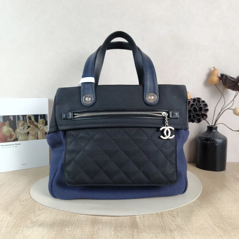 Chanel Top Handle Bag Top Handle Bag Blue Black One Size 34 × 16 × 31 cm 17