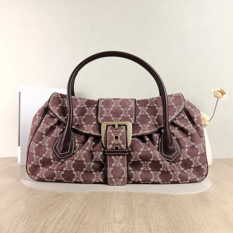 CELINE Top Handle Bag Top Handle Bag Red Canvas One Size45 × 10 × 24 cm