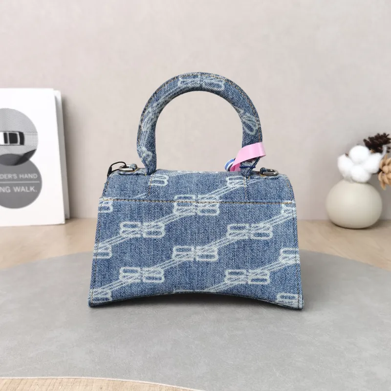 BALENCIAGA Crossbody Bag Hourglass Hourglass Bag Blue Mini 19 × 5 × 12 cm — cover view 5 of 5