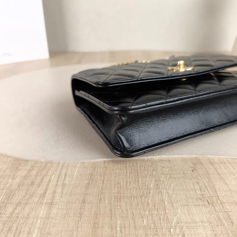 Chanel Crossbody Bag woc Black Lambskin Mini 19.2 × 3.5 × 12.3 cm — detail view 13 of 13
