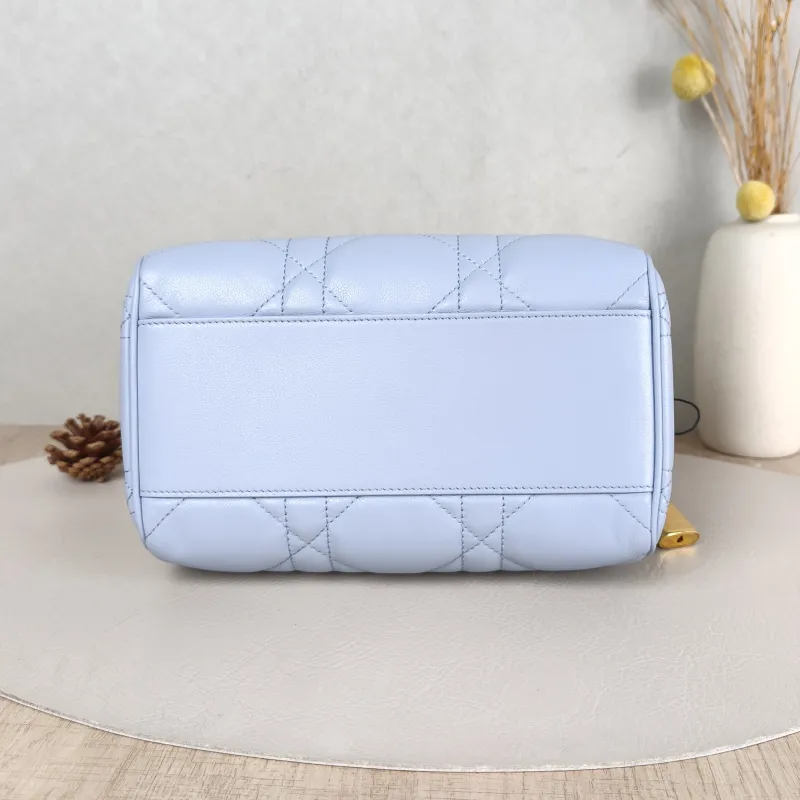 DIOR Shoulder Bag Groove 20 Top Handle Bag Blue Calfskin Small 20.5 × 12 × 13.5 cm — cover view 5 of 5