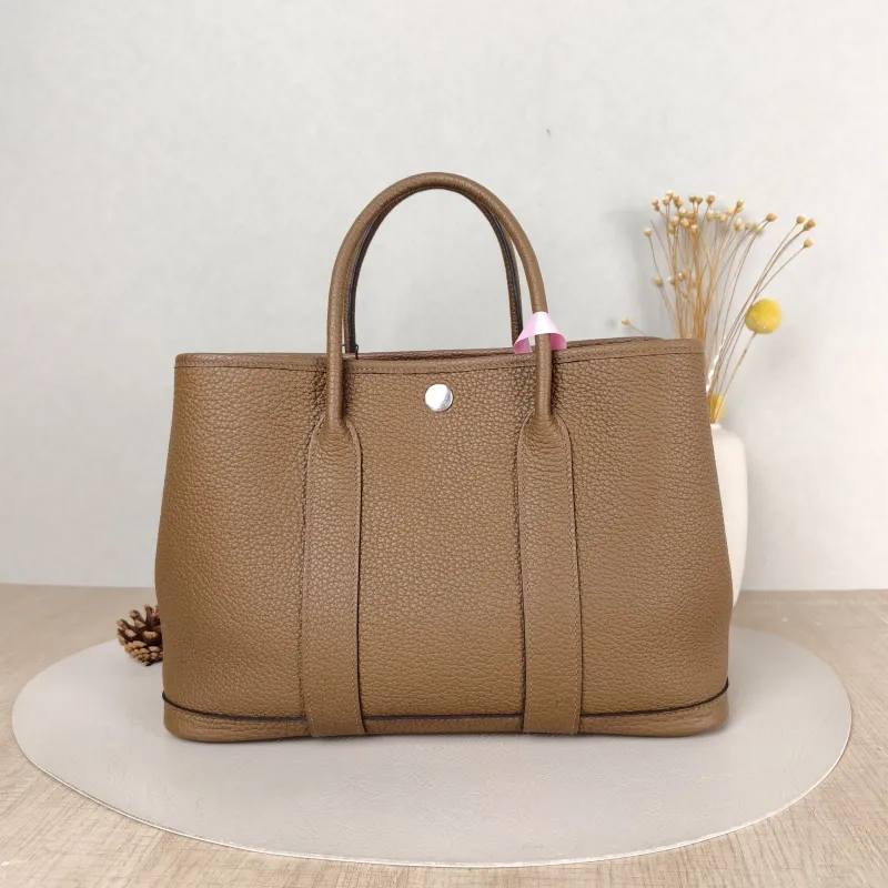 Hermès Top Handle Bag Garden Party 30 30 Negonda Calfskin Medium 30 × 13 × 21 cm B