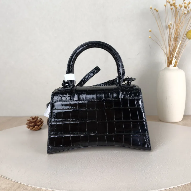 BALENCIAGA Crossbody Bag Hourglass Hourglass Bag Black Calfskinmini19 × 5 × 12 cm — cover view 4 of 5