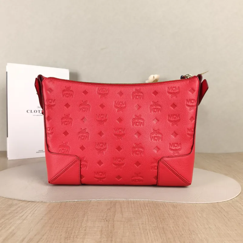 MCM Crossbody Bag Crossbody Bag Red Calfskin One Size24 × 4.5 × 19 cm — cover view 3 of 5