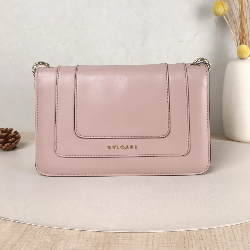Bvlgari Shoulder Bag Serpenti Forever Collection Crossbody Bag Beige Calfskin One Size 22 × 5 × 14 cm — cover view 2 of 5