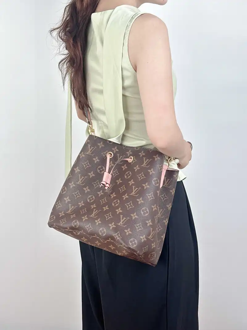 Louis Vuitton Shoulder Bag NÉONOÉ Bucket Bag PVC Medium 26 × 17.5 × 26 cm — on-model view 2 of 2