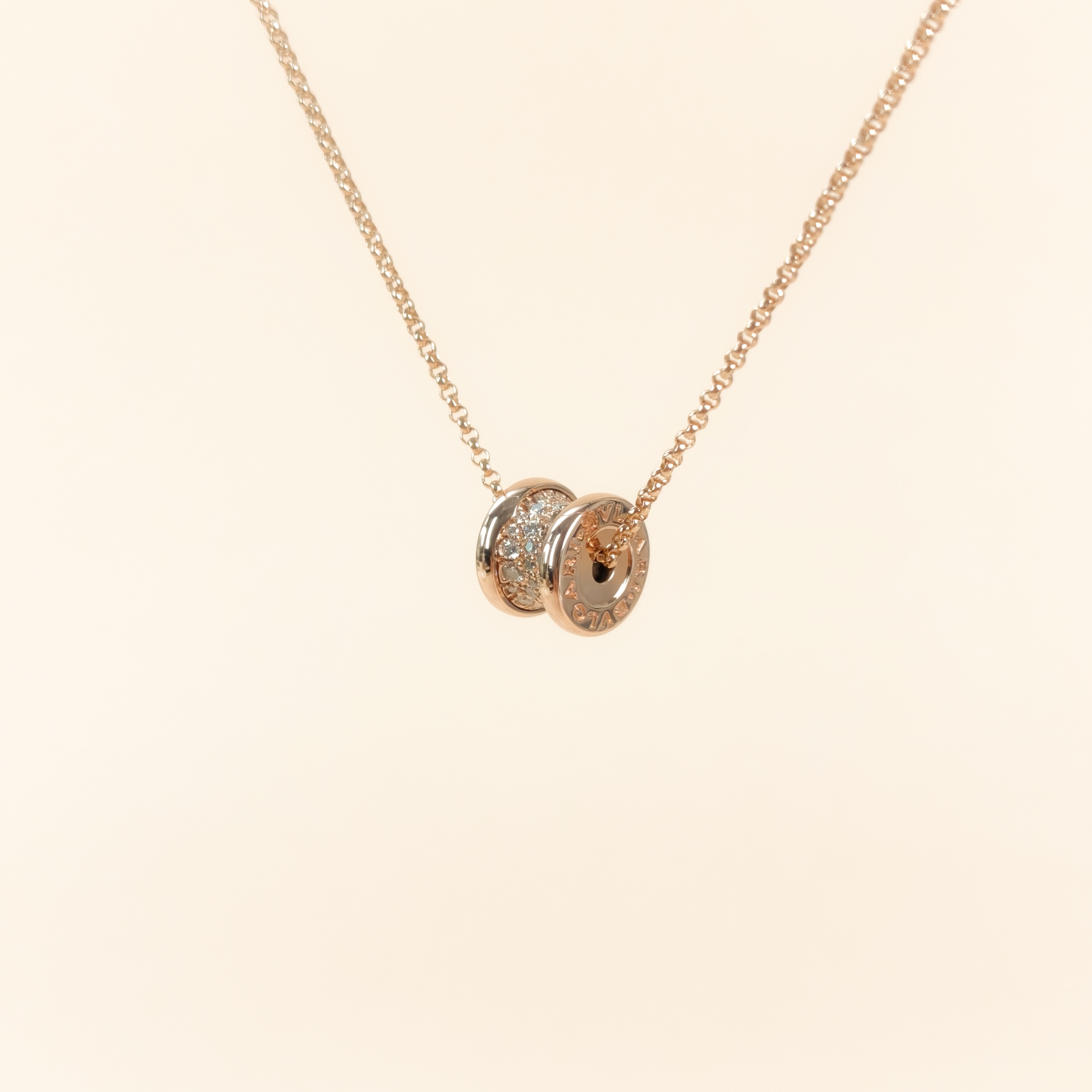 Bvlgari Necklace B.ZERO1Collection Pavé Diamond Rose Gold Diamond18KR ose Goldmini45cm — cover view 4 of 7