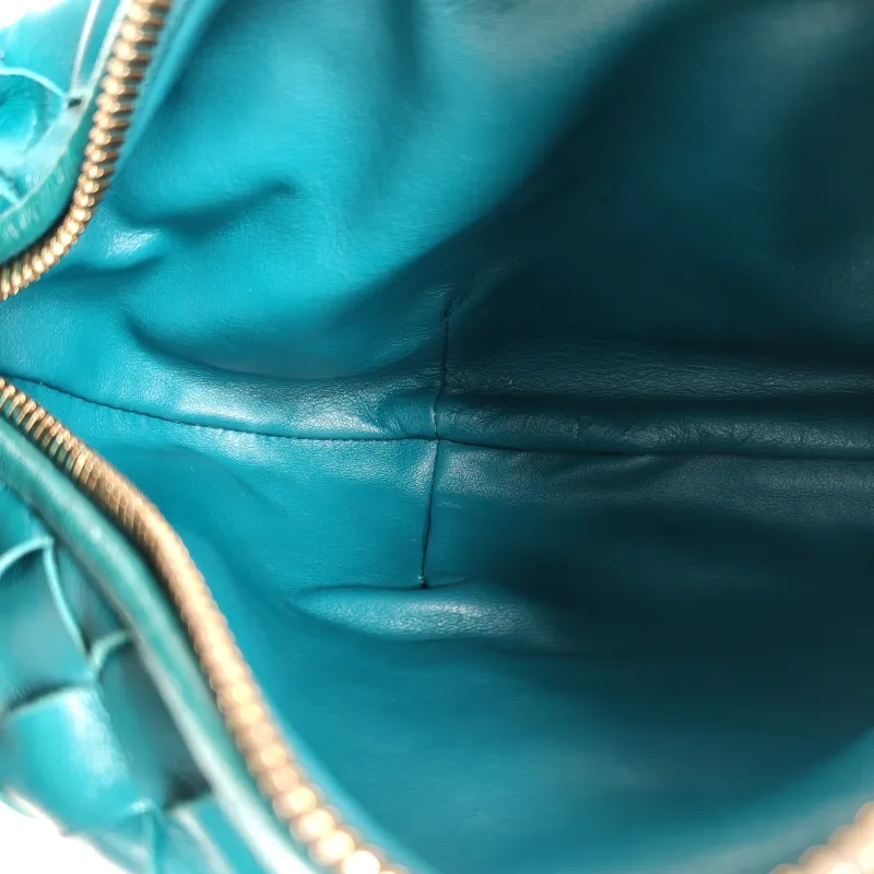 Bottega Veneta Top Handle Bag Jodie Blue Lambskin Mini 28 × 8 × 23 cm — detail view 5 of 9