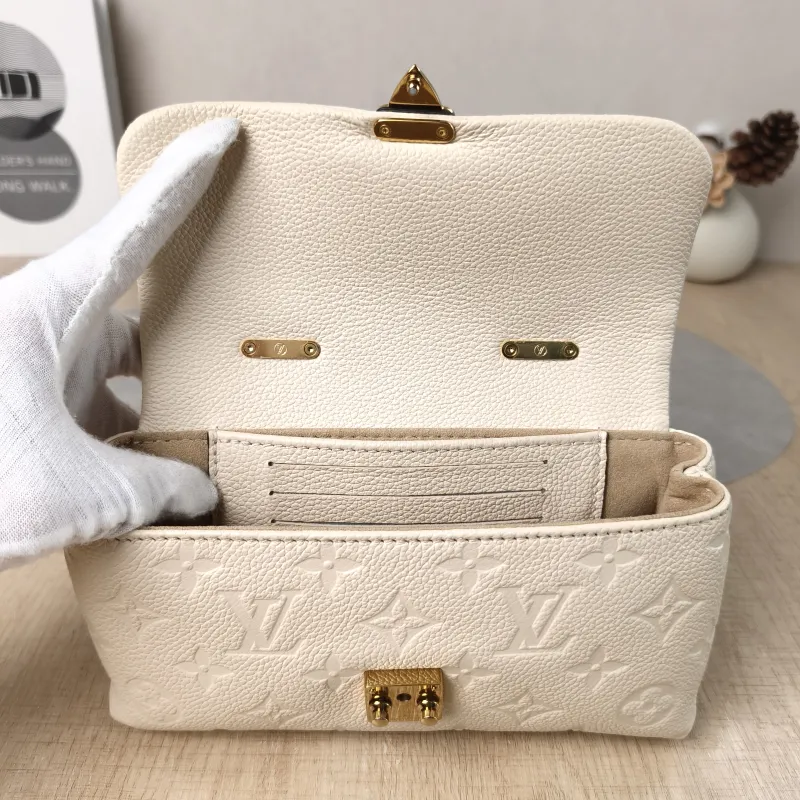 Louis Vuitton Crossbody Bag MADELEINE White Empreinte Embossed Calfskin nano 21 × 6 × 12.5 cm — detail view 10 of 11